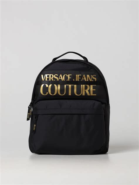 versace jeans black backpack|versace jeans couture bag men.